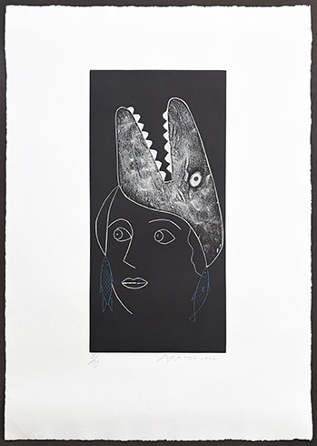 Grabado en venta de Eduardo Arroyo Moby Dick a la venta