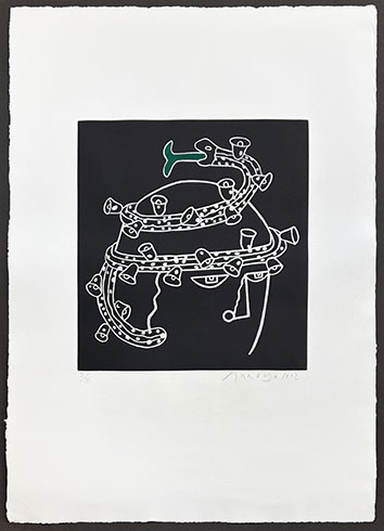 Grabado en venta de Eduardo Arroyo, Serpent à Sonnette